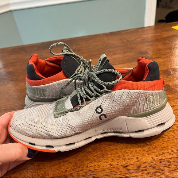 On Running On Cloudnova silver gray orange size women’s 8 - Picture 4 of 12